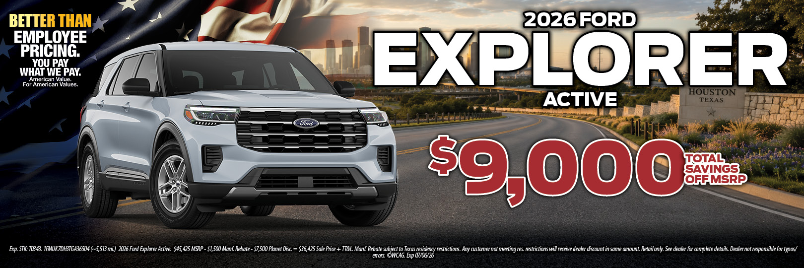 Planet Ford Spring Houston 45 Explorer Employee Pricing Special